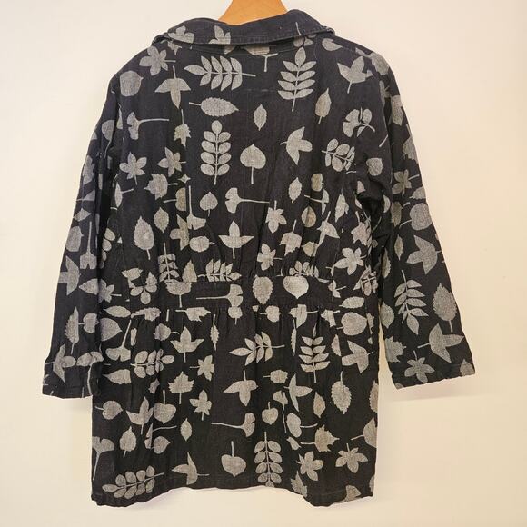Cupcake International Ginkgo Leaf Jacket Size S Art To Wear Unique Casual - Picture 2 of 13